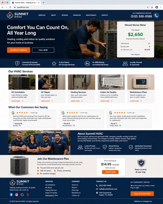 Commercial HVAC — hvac website example