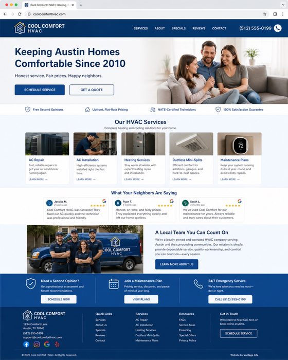 Residential HVAC — hvac website example