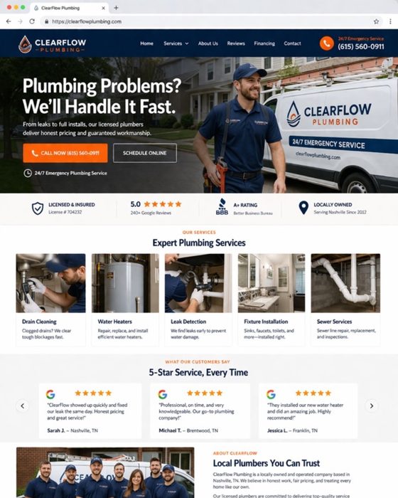 Lindenhurst Plumbing — plumbing website example